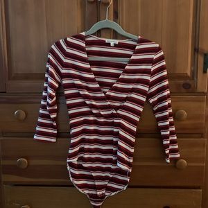 Anthropologie striped bodysuit!